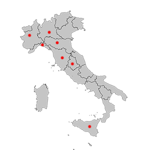Mappa dei luoghi urbex in Italia