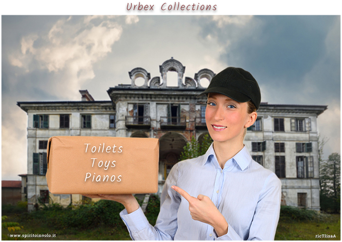 Urbex photo collections, toilets , toys and pianos abandoned