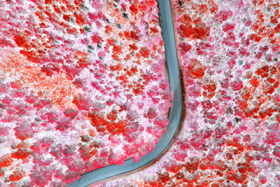 Strada diritta vista dal drone con infrarosso