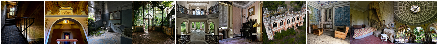 Banner with photos of urbex exploration