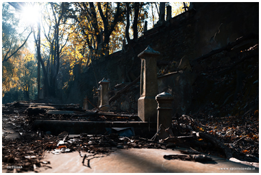 Tombe abbandonate nel cimitero della castagna