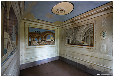 Fotografia degli affreschi della villa rustica