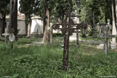 Croce in ferro nel cimitero degli olandesi a Livorno