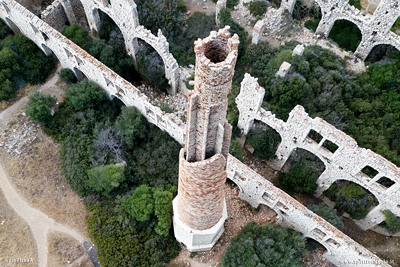 Foto dal drone della ciminiera della Fornace Penna in Sicilia