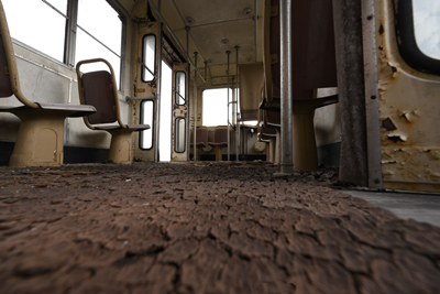 Interni della funicolare Sant'Anna di Genova