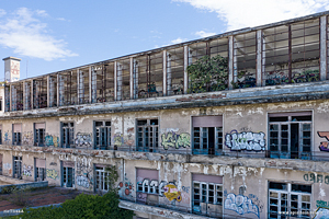 Murales del sanatorio Banti visti dal drone