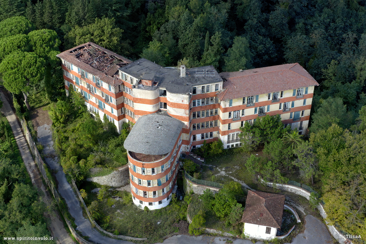 Foto dal drone del Sanatorio di Arliano