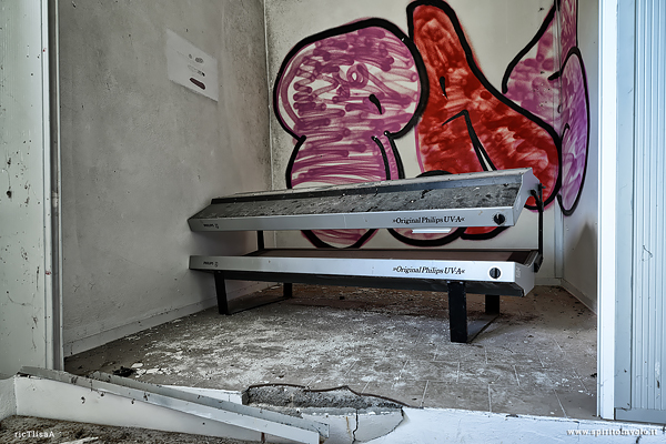 Lettino abbronzante nelle Terme delle Galleraie