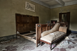 Camera da letto nella villa del matematico