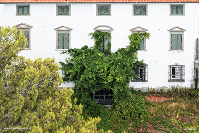 Facciata di Villa Morazzana vista dal drone