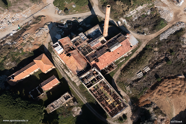 Fotografia dal drone dello zuccherificio di Cecina 